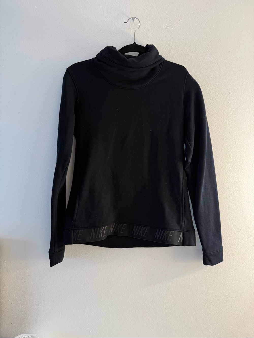 Nike Black Long Sleeve Funnel Neck Top